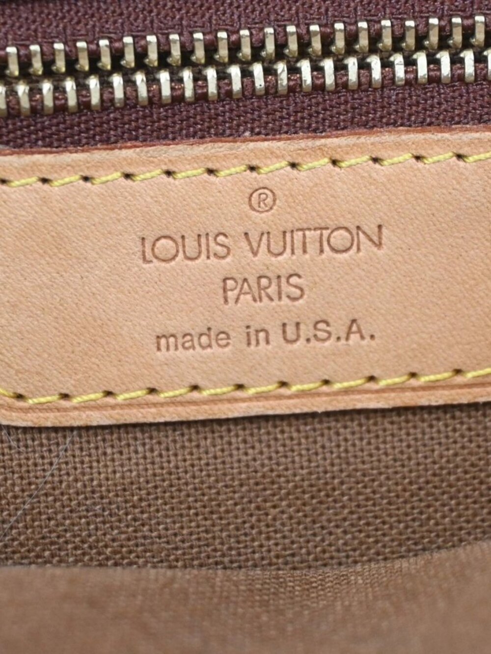 LOUIS VUITTON Cabas Mezzo Shoulder Bag Monogram Leather Brown GHW M51151 77ZA363 - Picture 13 of 15